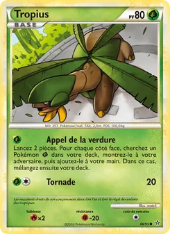 Carte Tropius 66/95 – Déchaînement
