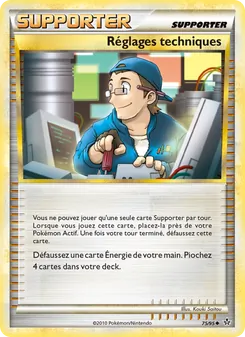 Carte Réglages techniques 75/95 – Déchaînement
