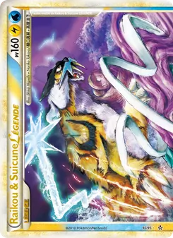 Carte Raikou & Suicune LÉGENDE (haut) 92/95 – Déchaînement