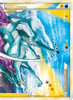 Carte Raikou & Suicune LÉGENDE (bas) 93/95 – Déchaînement