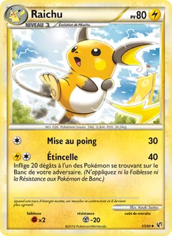 Carte Raichu 33/90 – Indomptable