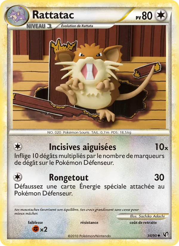 Carte Rattatac 34/90 – Indomptable