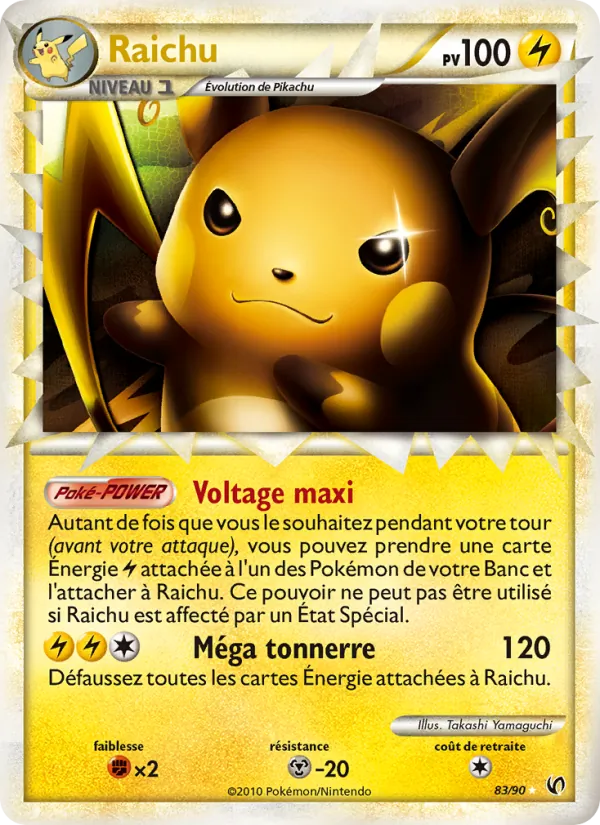 Carte Raichu 83/90 – Indomptable
