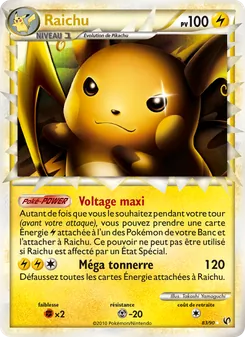 Carte Raichu 83/90 – Indomptable
