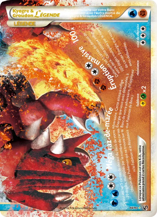 Carte Kyogre & Groudon LÉGENDE 88/90 – Indomptable