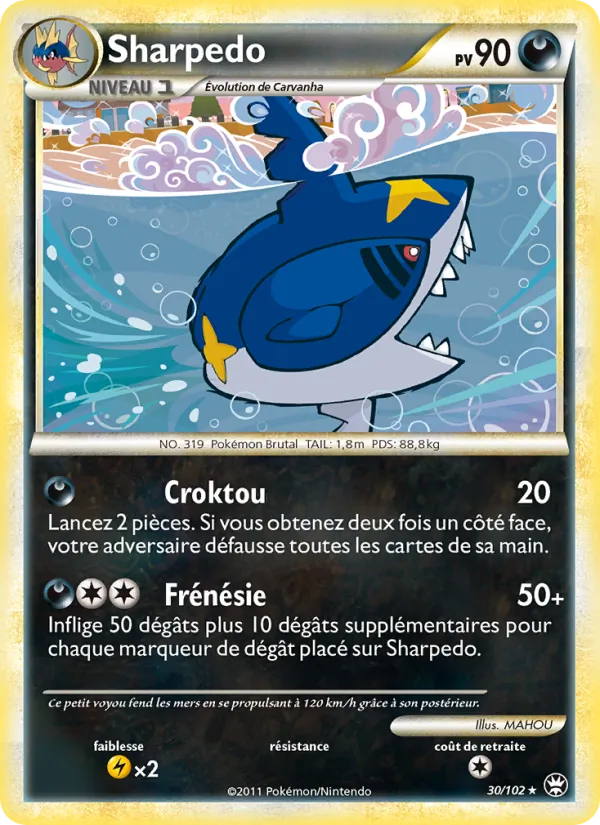 Carte Sharpedo 30/102 – Triomphant
