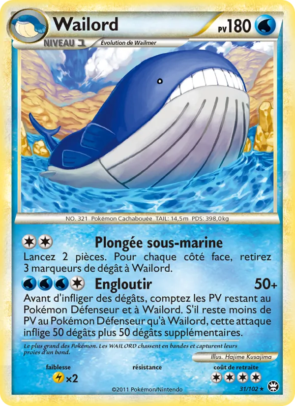 Carte Wailord 31/102 – Triomphe