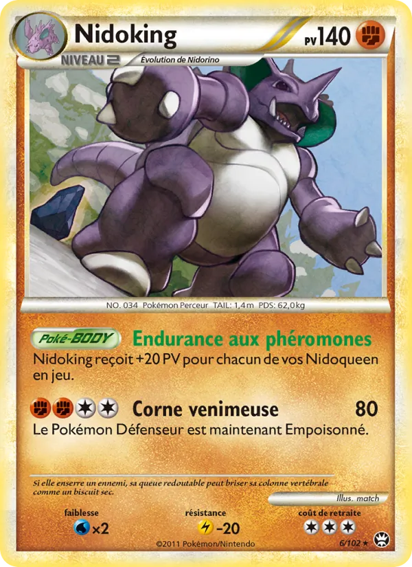 Carte Nidoking 6/102 – Triomphant