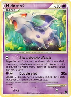 Carte Nidoran♀ 69/102 – Triomphant