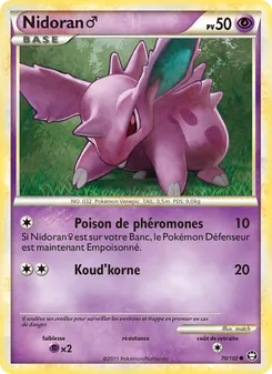 Carte Nidoran♂ 70/102 – Triomphant
