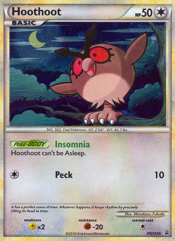 Carte Hoothoot HGSS05 – Promo HGSS