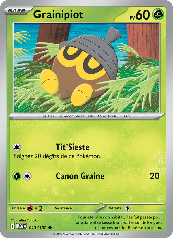 Carte Grainipiot 013/132 – Méga-Évolution