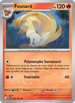 Carte Feunard 020/132 – Méga-Évolution