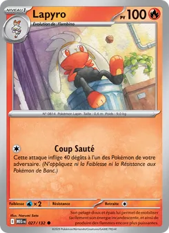 Carte Lapyro 027/132 – Méga-Évolution