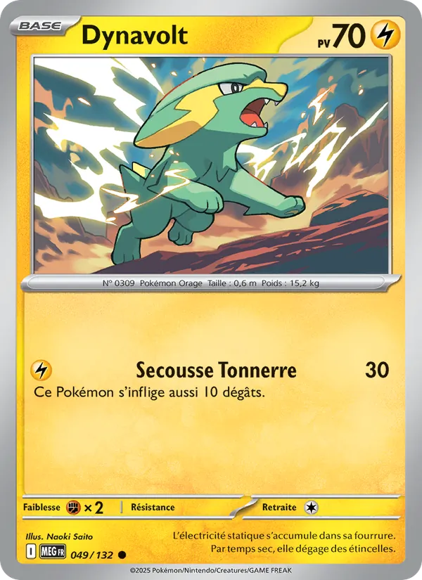 Carte Dynavolt 049/132 – Méga-Évolution