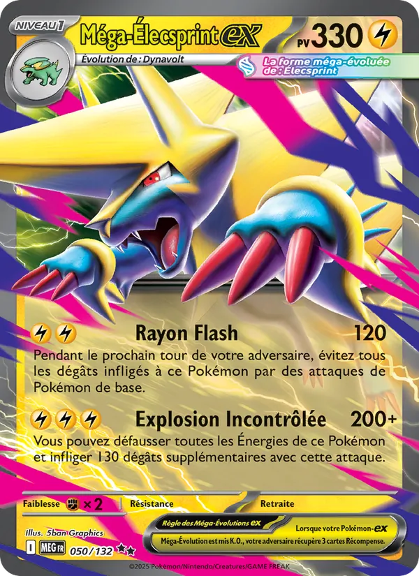 Carte Méga-Élecsprint-ex 050/132 – Méga-Évolution