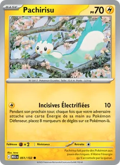 Carte Pachirisu 051/132 – Méga-Évolution