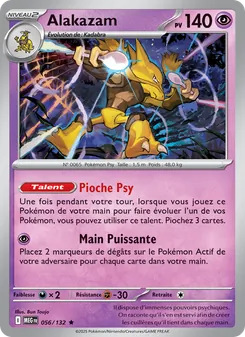 Carte Alakazam 056/132 – Méga-Évolution