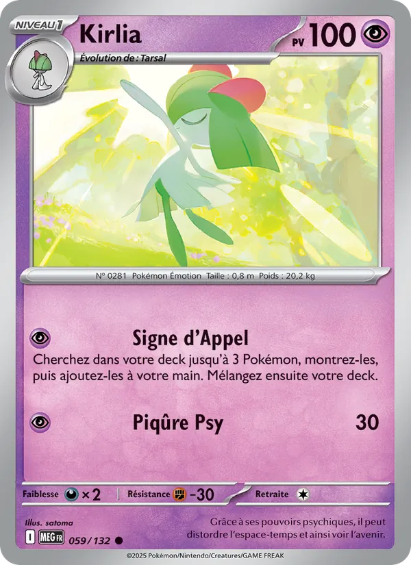 Carte Kirlia 059/132 – Méga-Évolution