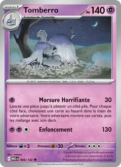 Carte Tomberro 066/132 – Méga-Évolution