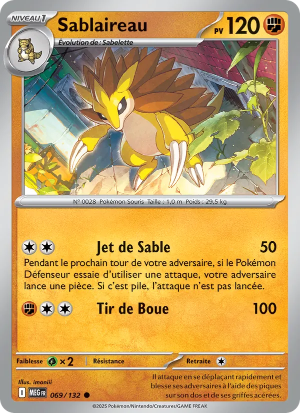 Carte Sablaireau 069/132 – Méga-Évolution