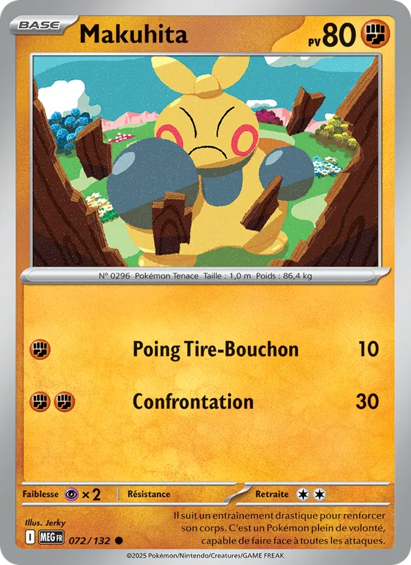 Carte Makuhita 072/132 – Méga-Évolution