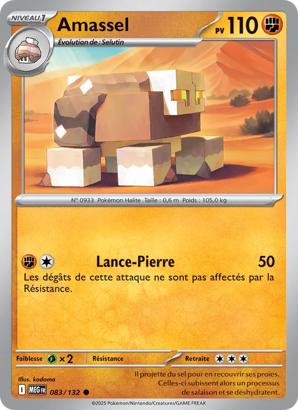 Carte Amassel 083/132 – Méga-Évolution