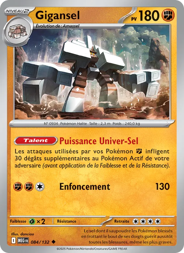 Carte Gigansel 084/132 – Méga-Évolution