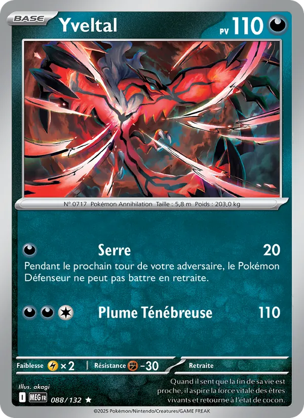 Carte Yveltal 088/132 – Méga-Évolution