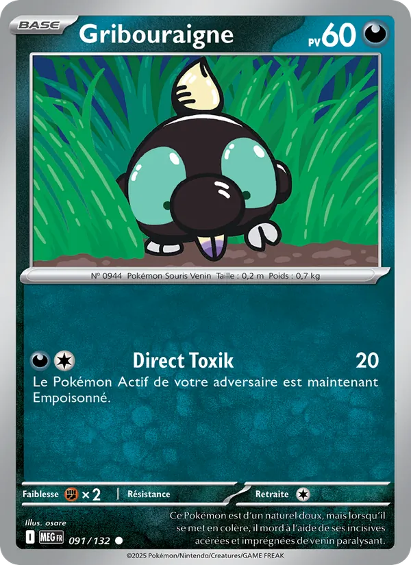 Carte Gribouraigne 091/132 – Méga-Évolution