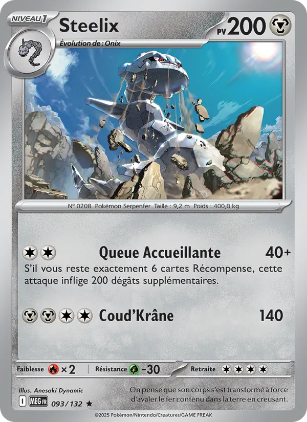 Carte Steelix 093/132 – Méga-Évolution