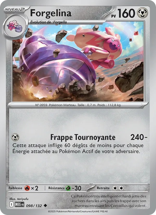 Carte Forgelina 098/132 – Méga-Évolution