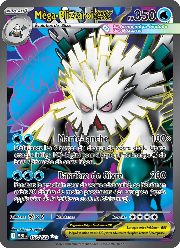 Carte Méga-Blizzaroi-ex 157/132 – Méga-Évolution