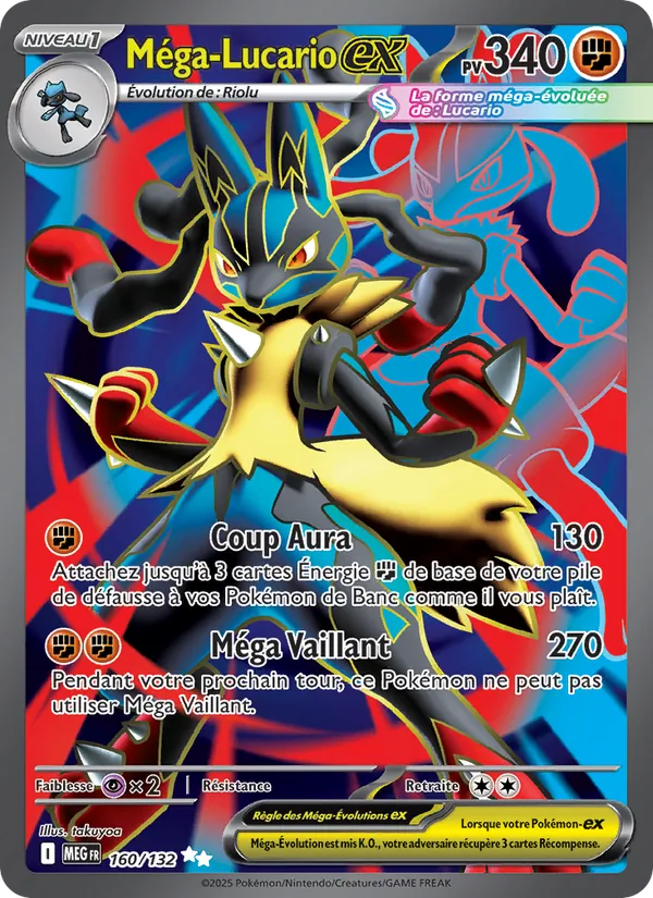 Carte Méga-Lucario-ex 160/132 – Méga-Évolution