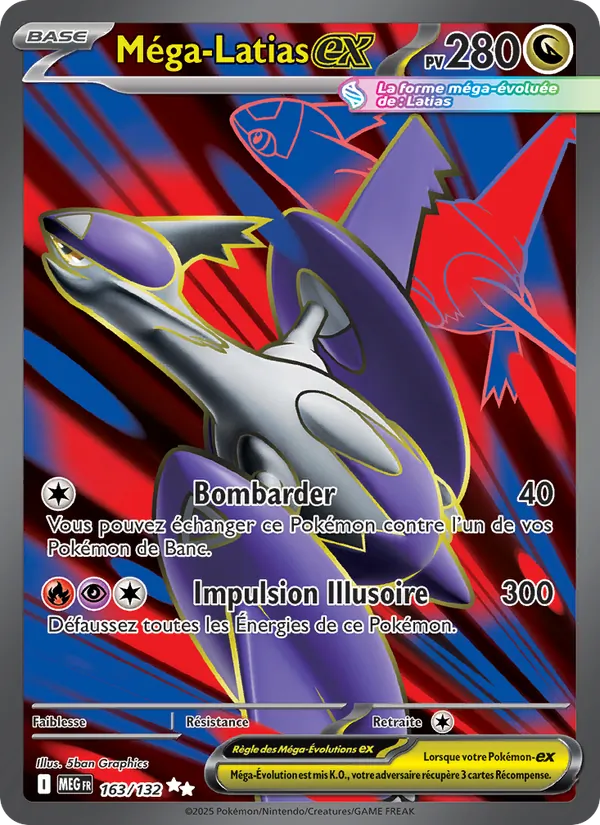 Carte Méga-Latias-ex 163/132 – Méga-Évolution