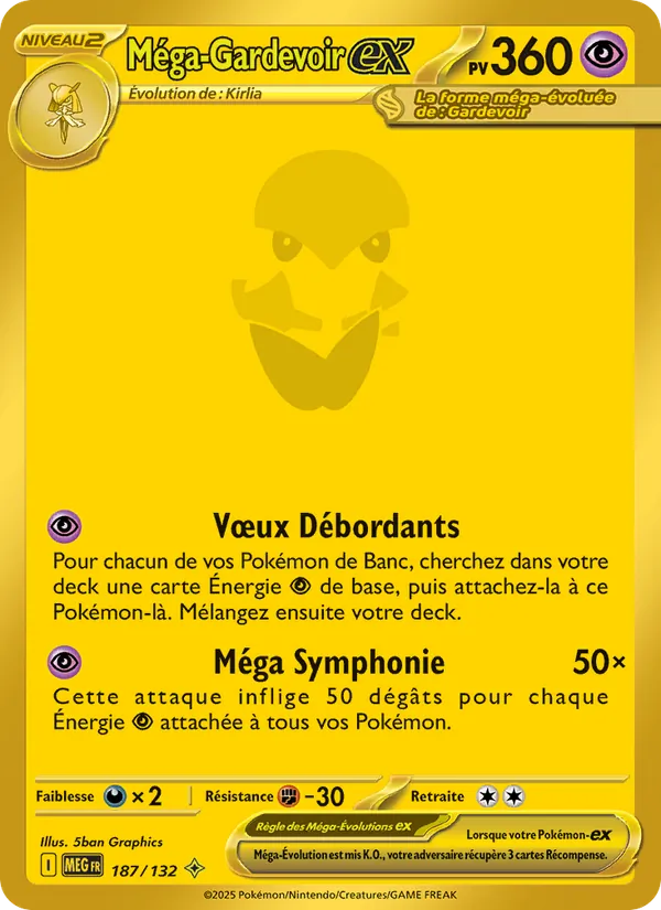 Carte Méga-Gardevoir-ex 187/132 – Méga-Évolution