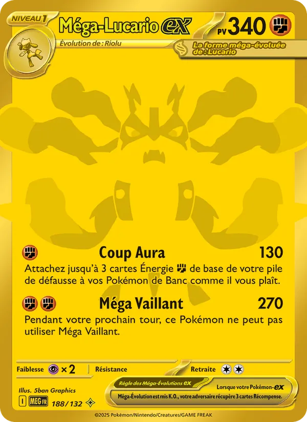 Carte Méga-Lucario-ex 188/132 – Méga-Évolution