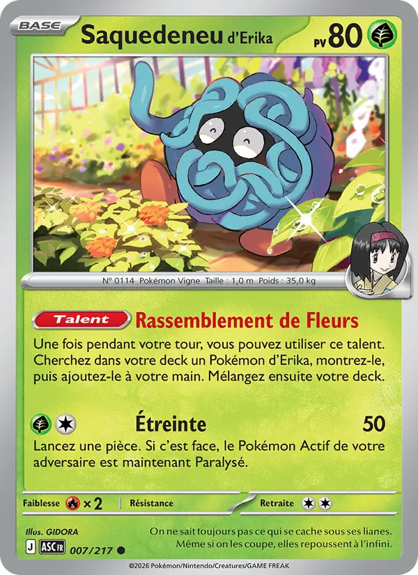 Carte Saquedeneu d'Erika 007/217 – Héros Transcendants