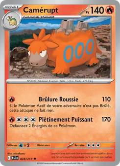 Carte Camérupt 028/217 – Héros Transcendants