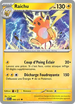 Carte Raichu 056/217 – Héros Transcendants