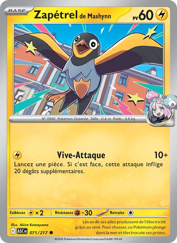 Carte Zapétrel de Mashynn 071/217 – Héros Transcendants