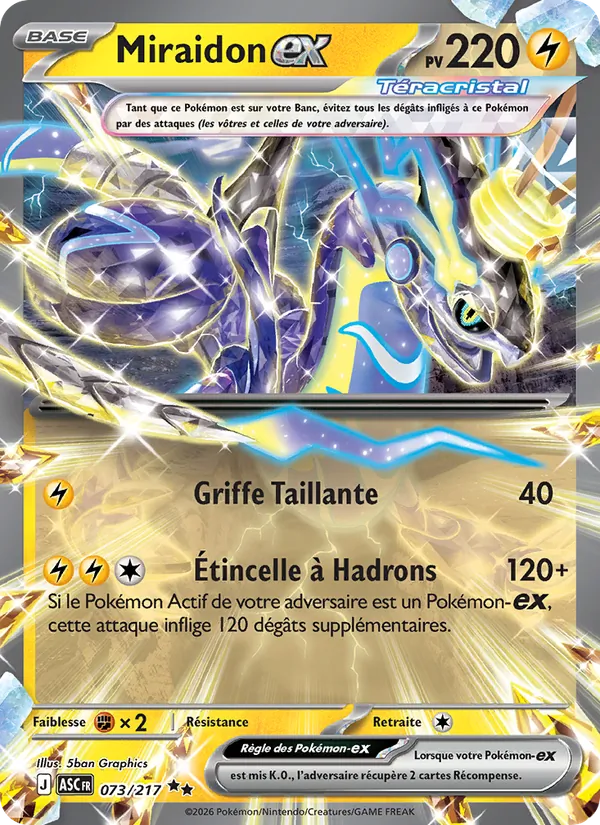 Carte Miraidon-ex 073/217 – Héros Transcendants