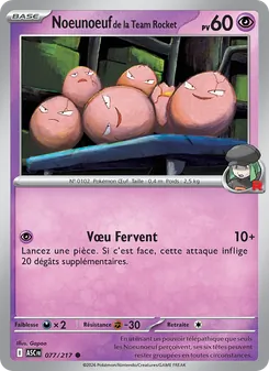 Carte Noeunoeuf de la Team Rocket 077/217 – Héros Transcendants