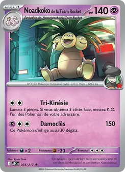 Carte Noadkoko de la Team Rocket 078/217 – Héros Transcendants