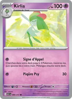 Carte Kirlia 088/217 – Héros Transcendants