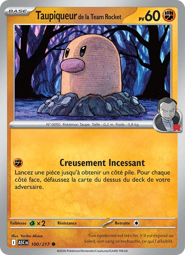 Carte Taupiqueur de la Team Rocket 100/217 – Héros Transcendants