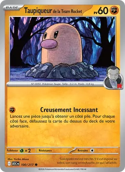 Carte Taupiqueur de la Team Rocket 100/217 – Héros Transcendants