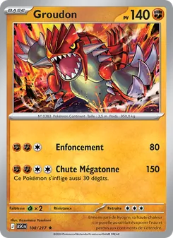 Carte Groudon 108/217 – Héros Transcendants