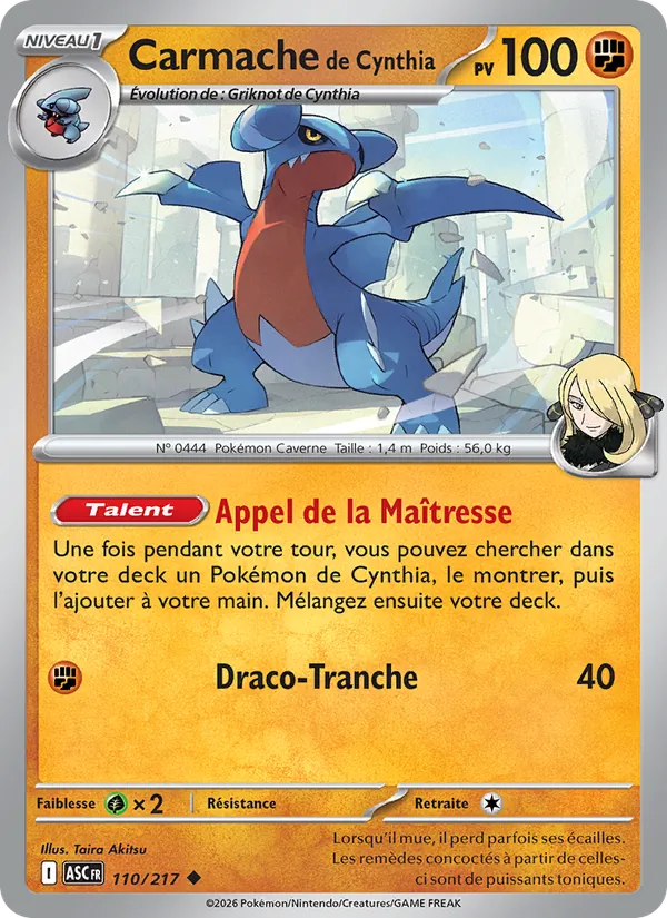 Carte Carmache de Cynthia 110/217 – Héros Transcendants