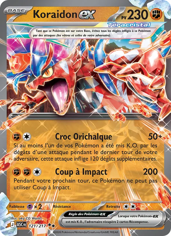 Carte Koraidon-ex 121/217 – Héros Transcendants